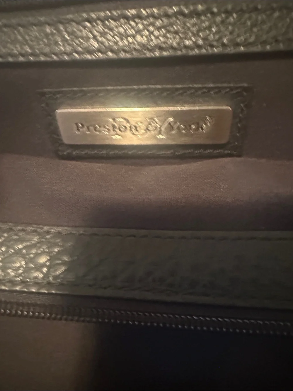 Preston & York Black Fold-Over Shoulder Tote